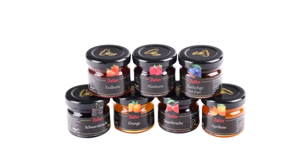 Geschenk Konfitüren Set von Faller 7 x 30 g