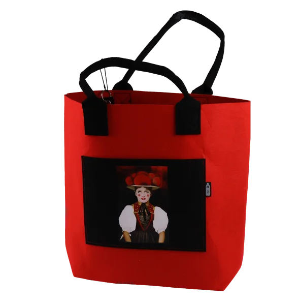 Shopping Tasche Schwarzwald  rot/schwarz 