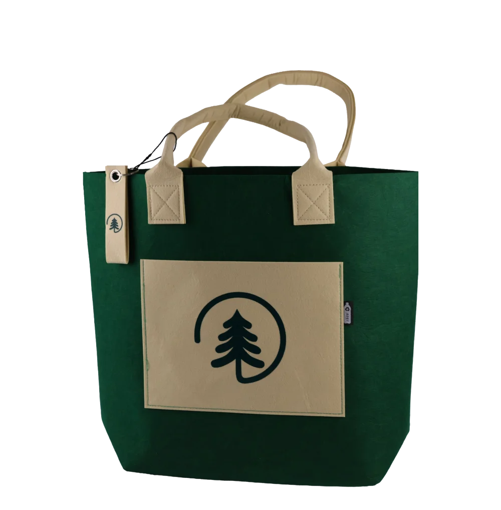 Shopping Tasche WÄLDER:Genuss grün/beige